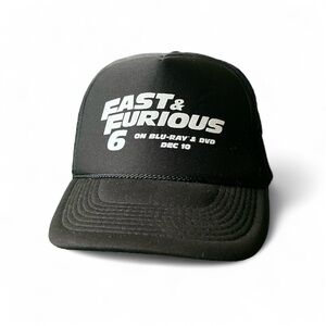 2013 Fast & Furious 6 Movie Promo Trucker Cap Black snapback hat rare film